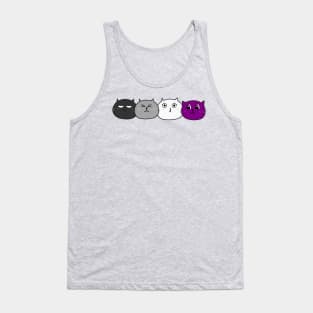 Asexual Pride Kawaii Cats Shirt Tank Top